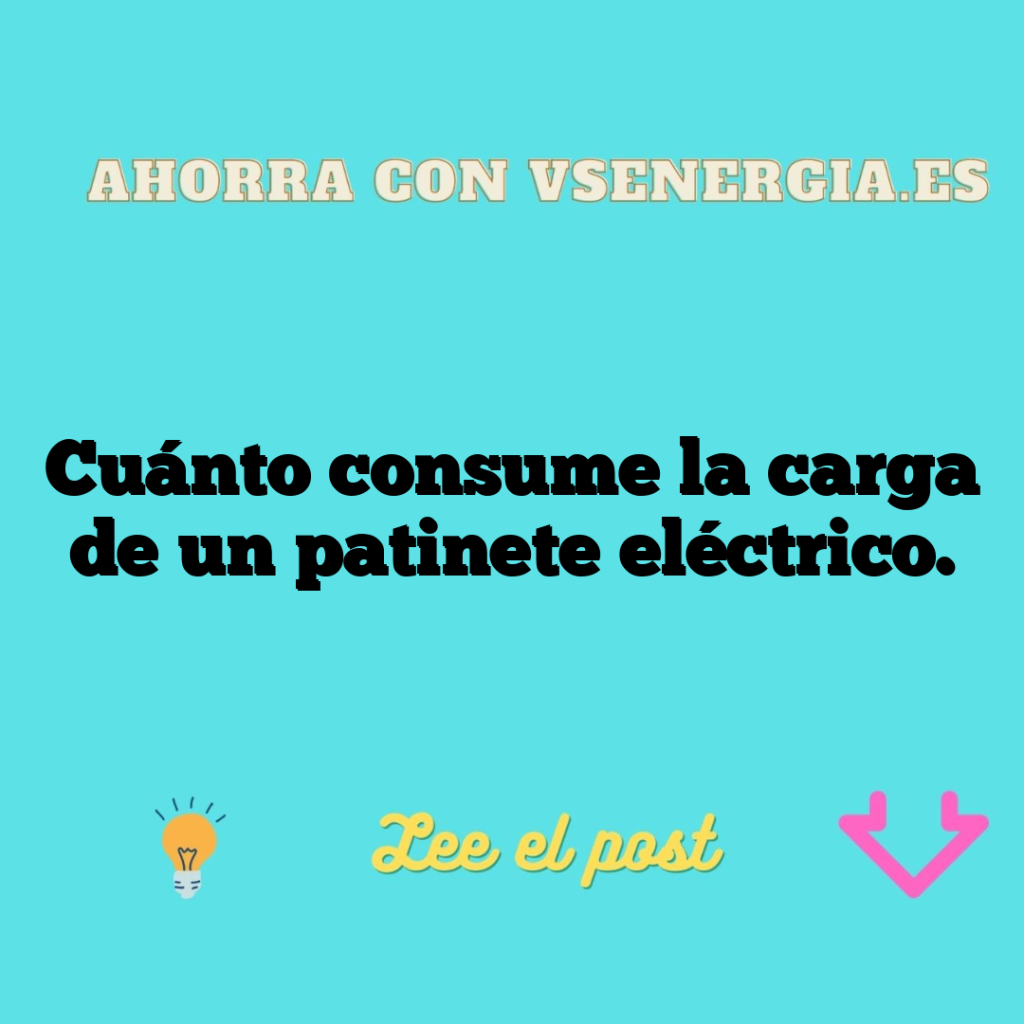 Cuánto consume la carga de un patinete eléctrico.