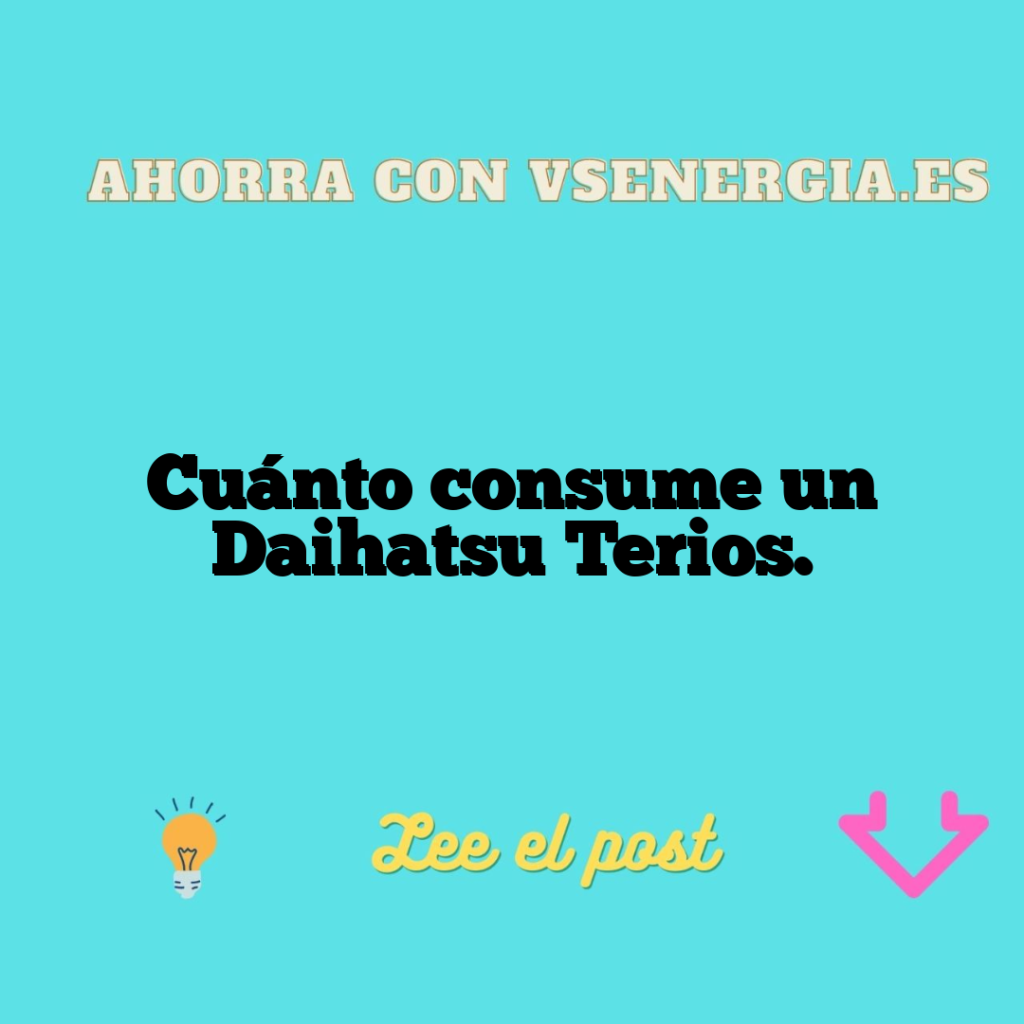 Cuánto consume un Daihatsu Terios.