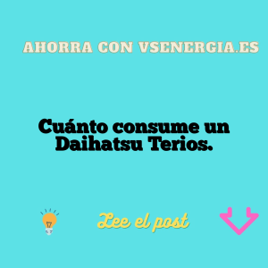 Cuánto consume un Daihatsu Terios.
