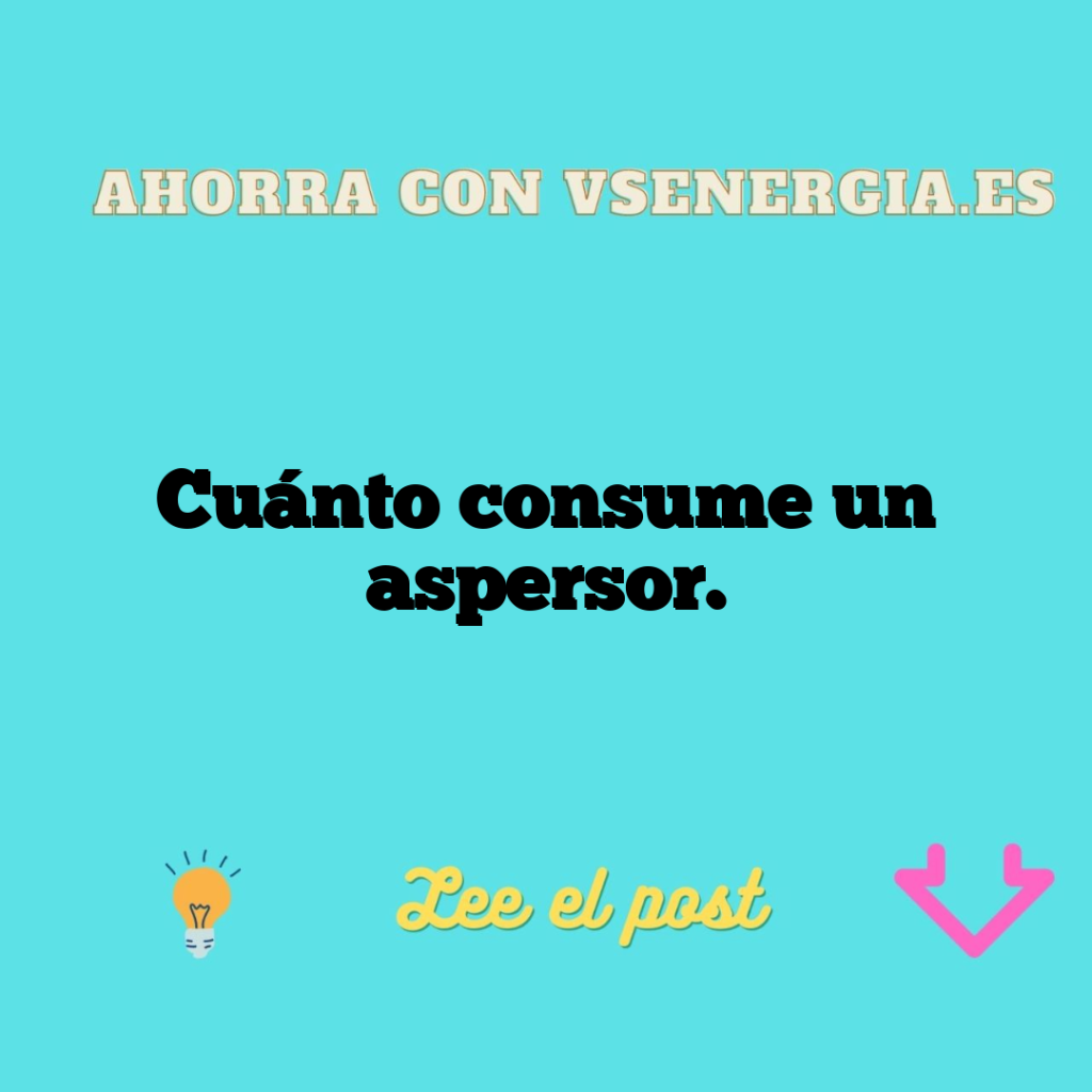 Cuánto consume un aspersor.