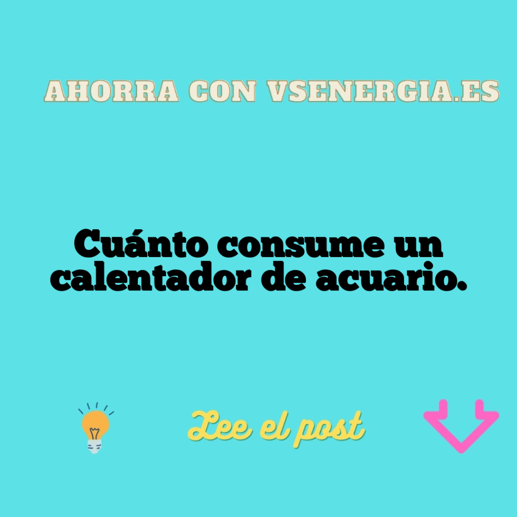 Cuánto consume un calentador de acuario.