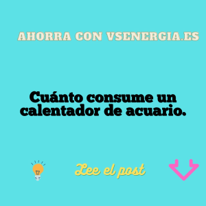 Cuánto consume un calentador de acuario.