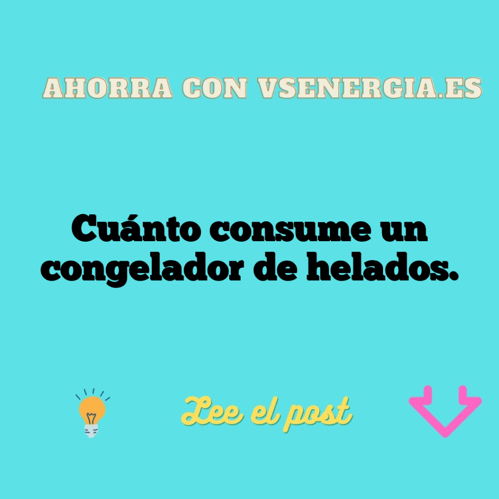Cuánto consume un congelador de helados.