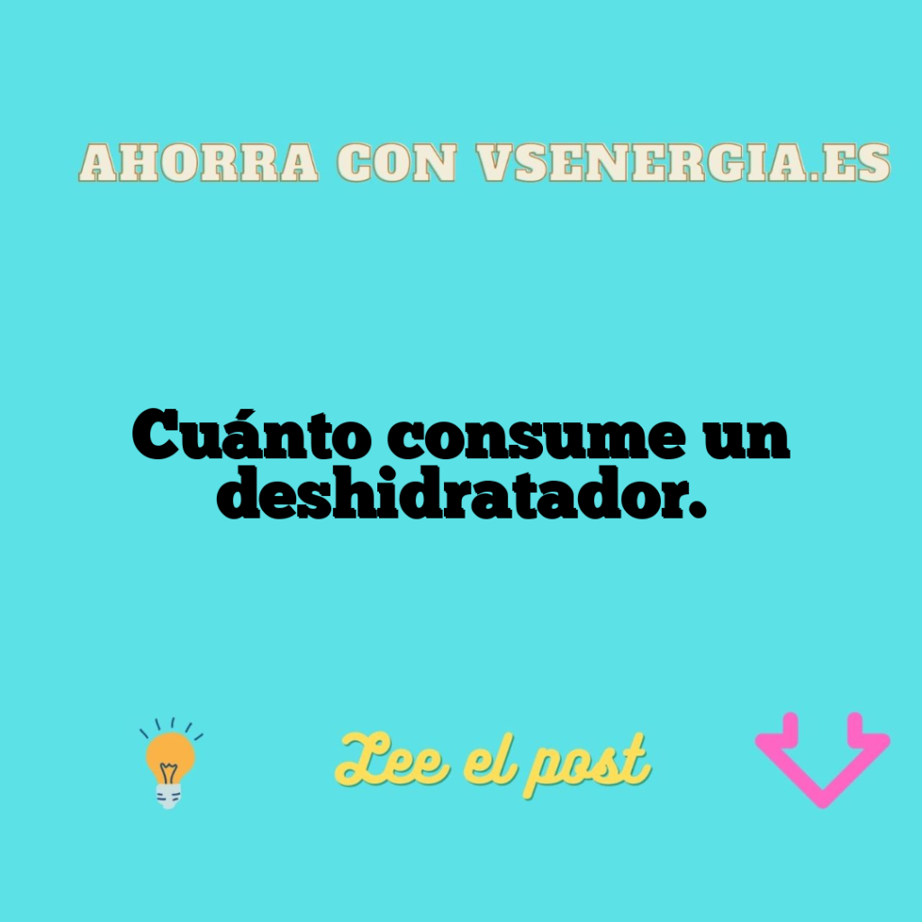 Cuánto consume un deshidratador.