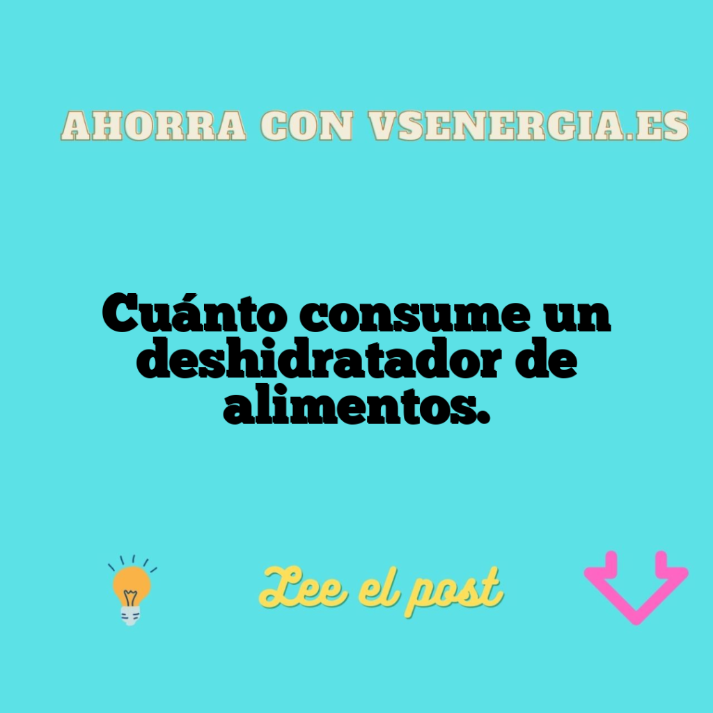Cuánto consume un deshidratador de alimentos.