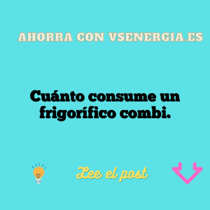 Cuánto consume un frigorífico combi.