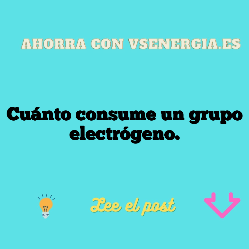 Cuánto consume un grupo electrógeno.