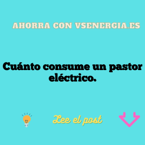 Cuánto consume un pastor eléctrico.