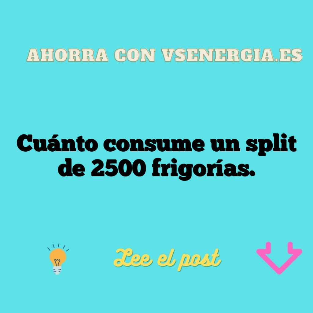 Cuánto consume un split de 2500 frigorías.