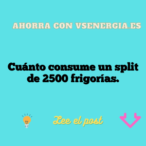 Cuánto consume un split de 2500 frigorías.