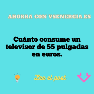 Cuánto consume un televisor de 55 pulgadas en euros.