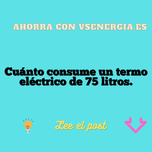 Cuánto consume un termo eléctrico de 75 litros.