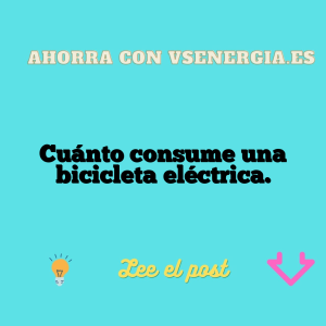 Cuánto consume una bicicleta eléctrica.