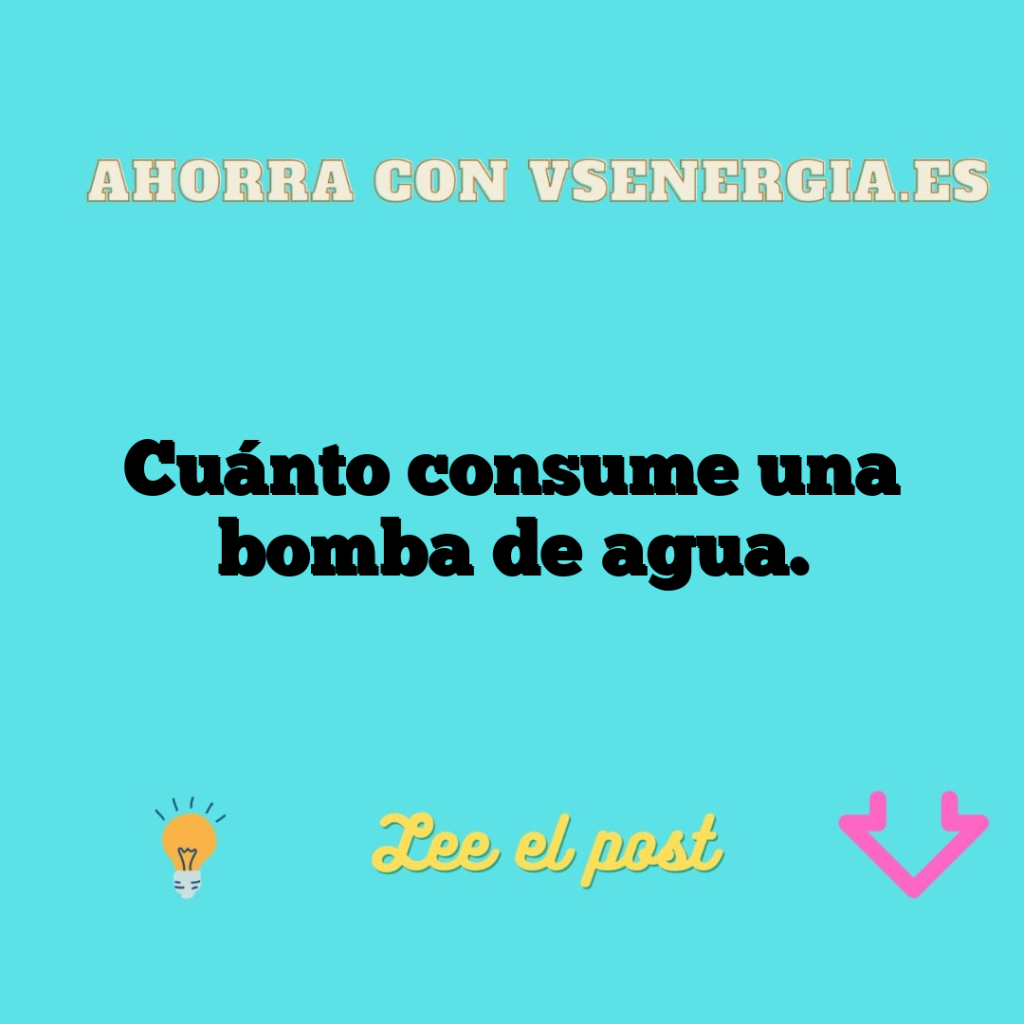 Cuánto consume una bomba de agua.
