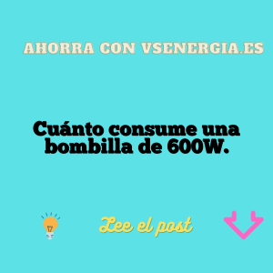 Cuánto consume una bombilla de 600W.