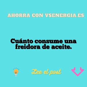 Cuánto consume una freidora de aceite.