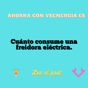 Cuánto consume una freidora eléctrica.