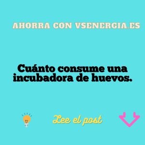 Cuánto consume una incubadora de huevos.