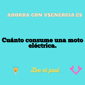 Cuánto consume una moto eléctrica.