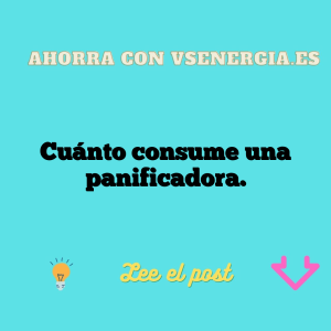 Cuánto consume una panificadora.