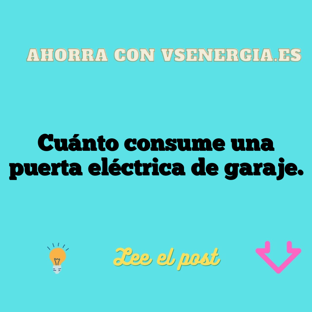 Cuánto consume una puerta eléctrica de garaje.